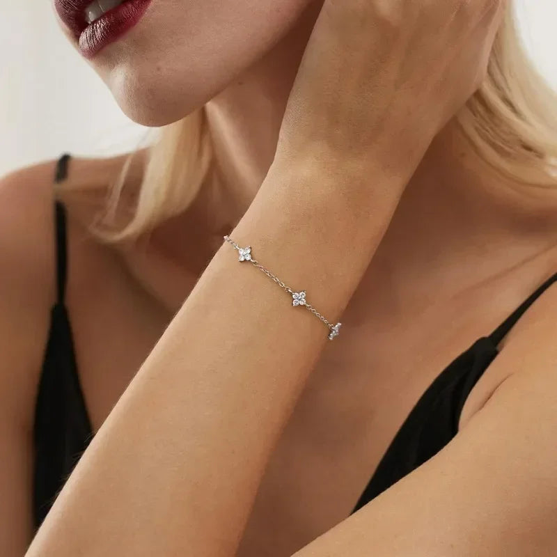 Bracelet papillon avec cristal