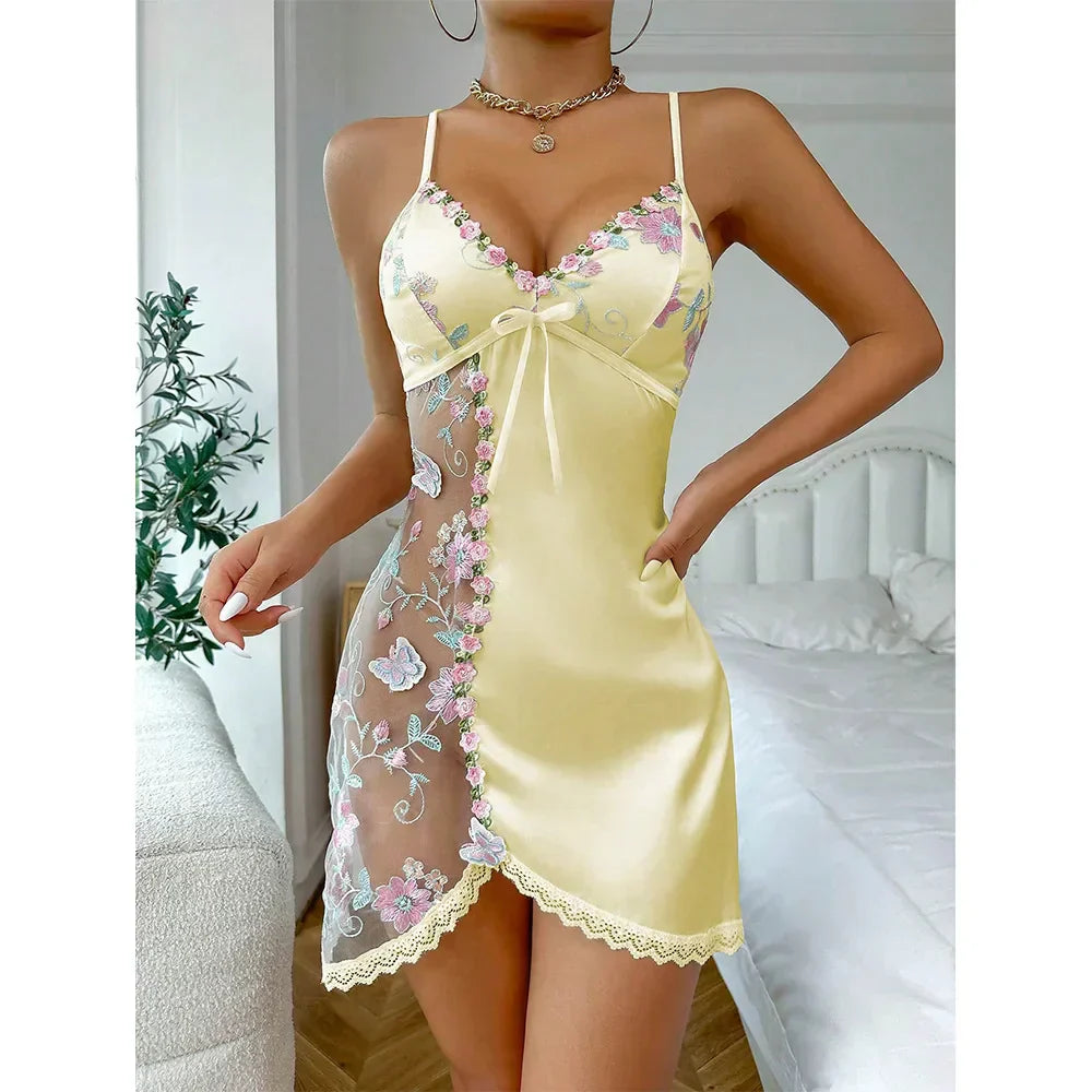 Chemise de nuit Elisa à motif floral