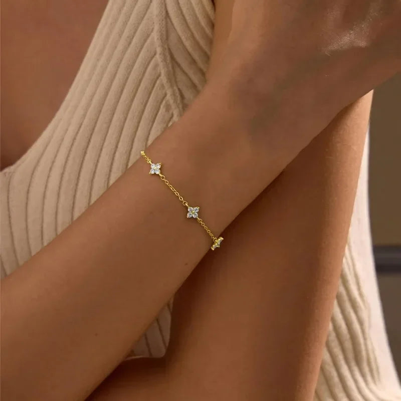 Bracelet papillon avec cristal
