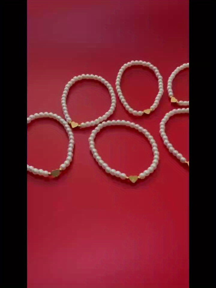 Bracelet chic avec initiale A-Z et cœur