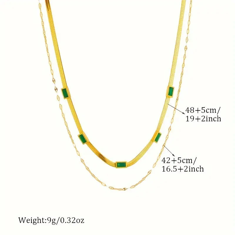 Collier rétro à double rang Sorella Gem