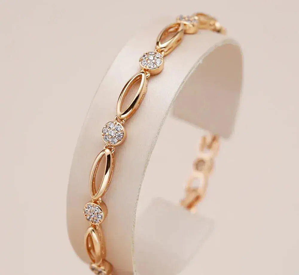 Bracelet élégant en or avec zircon