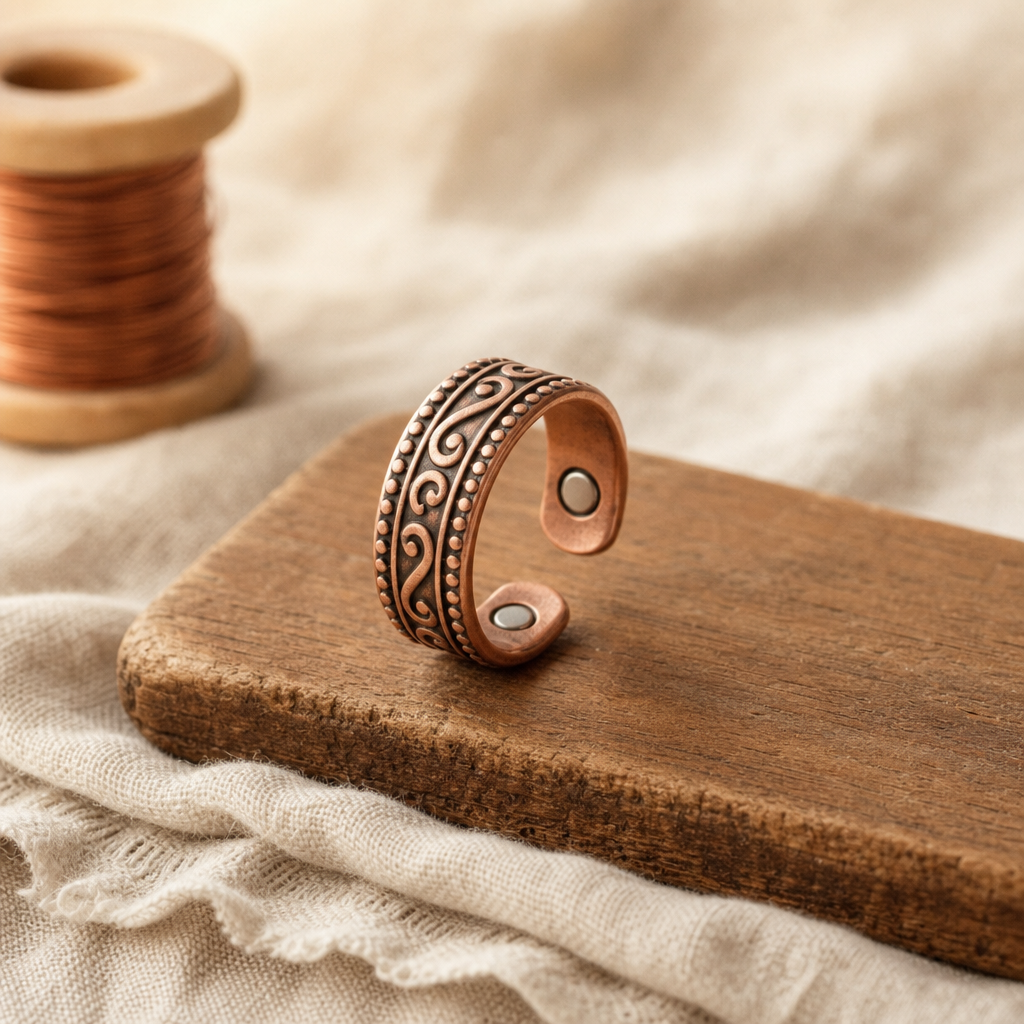 Bague en cuivre Fern