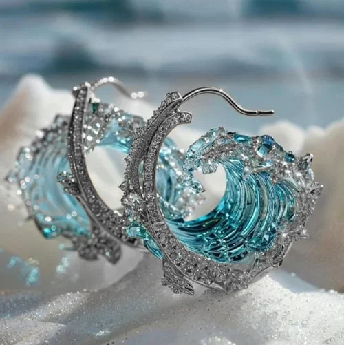 Boucles d’oreilles avec l’esprit de l’océan