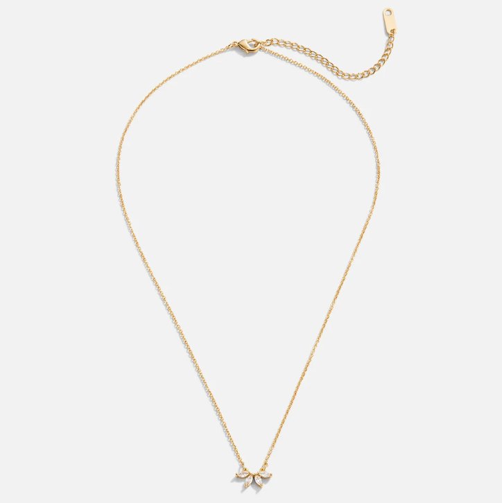Collier feuille avec cristal